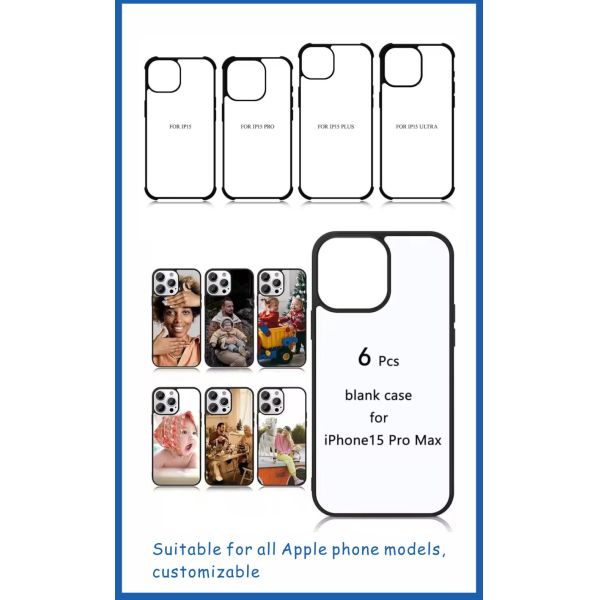 TPU+PC Sublimation Phone Case for iphone All Models Heat Press PET Plastic Sheet Blanks Wireless Charging Available Phone Cover