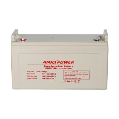 Amaxpower Gel Deep Cycle Solar Battery Lead Acid Marine Batteries 12v120Ah