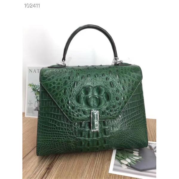 Fashion Genuine Crocodile Skin Lady Handbag Exotic Real True Alligator Leather Female Purse Women Three-way Shoulder Bag