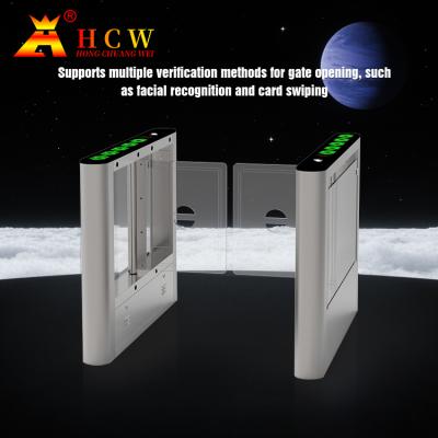 HCW Barrera de oscilación Puerta de girosilla impermeable electrónica automática de alta seguridad para gimnasio