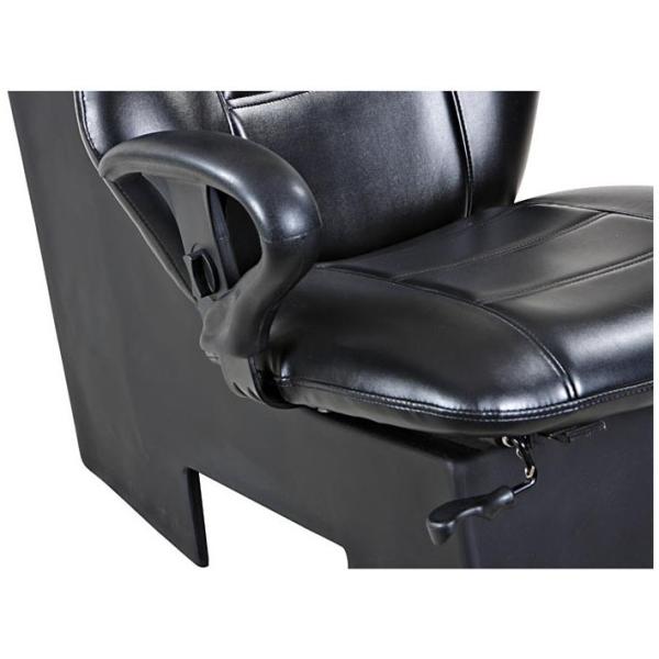 Black Fiberglass Hair Salon Shampoo Chairs With Stainless Steel Tap And Drain