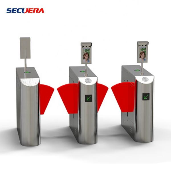 Da porta eletrônica pedestre da barreira da aleta do controle do reconhecimento de cara torniquetes contrários acrílicos