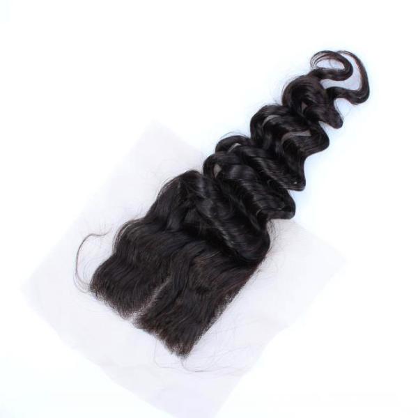 2016 wholesale factory deep wave 100% virgin human hair lace closure brazilian