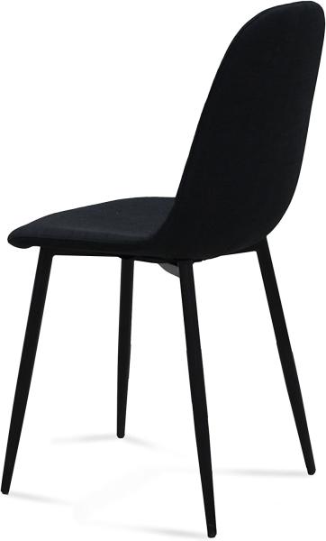 Upholstered Cover Contracted Kitchen Dining Chair Modern Black Metal Dining Chairs