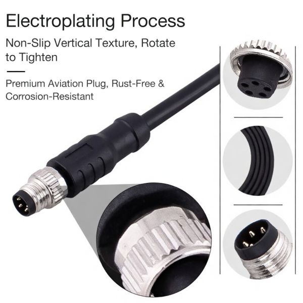 High-performance M8 Circuit Connectors with Waterproof IP67 for Industrial Auto and Sensor