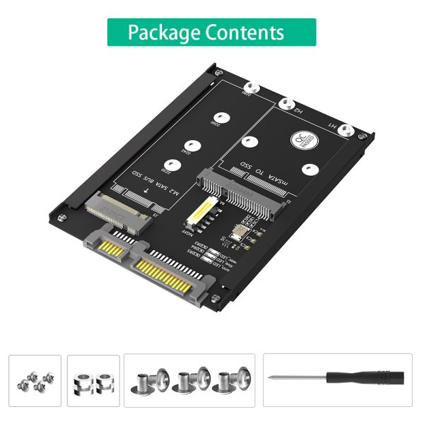2 in 1 MSATA and B Key/B&M Key SSD to 2.5