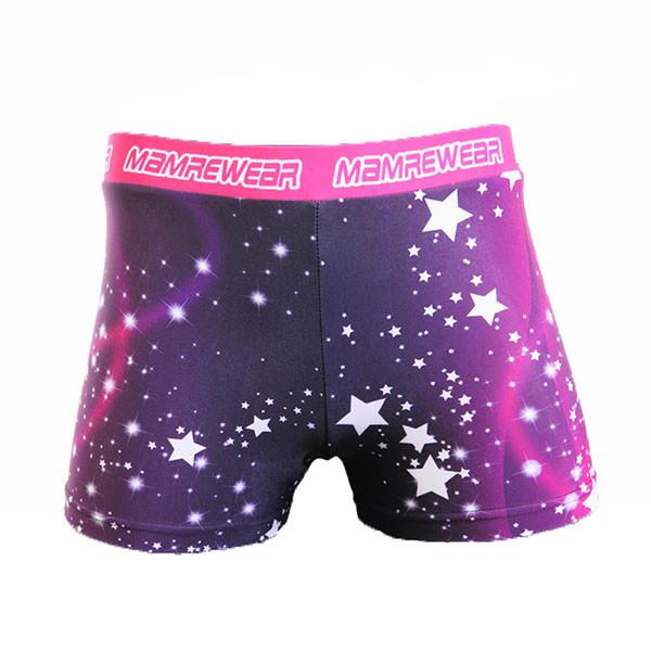 Nice Design Purple Color Cheer Dance Clothes Tank And Shorts  XXS To XXXL