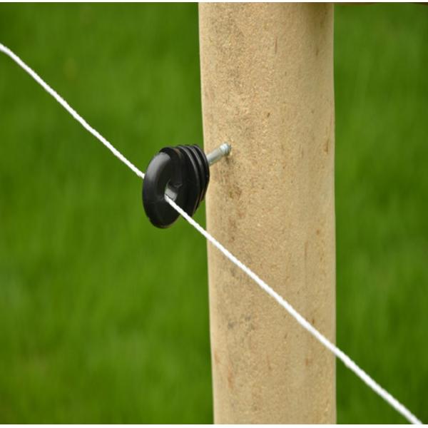 Далекие Laminae Knurled винт в изоляторе столба черноты изолятора кольца электрическом ограждая деревянном