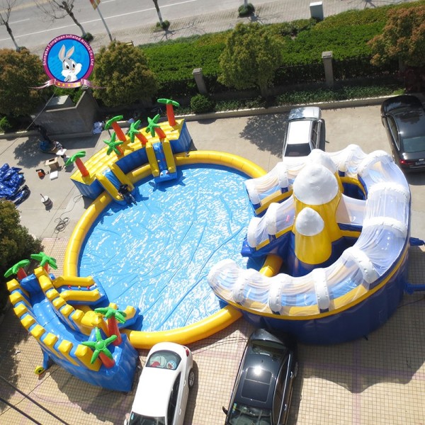 Large Adult Inflatable Swimming Pool China Factory Outdoor Household Water Park with Fun Games for the Home or Land
