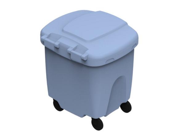 Plastic Rotomolded Parts 150L Waste Bin With Single Wall Lid Wear Resistance