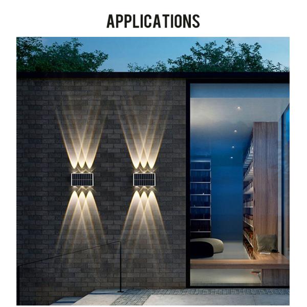 Modern Solar Wall Light for Waterproof Garden Decoration Home Night Light LED Outdoor