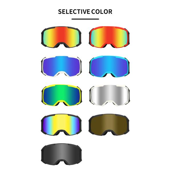 Custom Double Anti Fog Spherical Lens Ski Goggles for Adults Professional Design