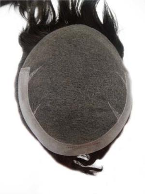 Longueur Système de cheveux personnalisé Base de dentelle Cheveux personnalisés Toupee Noir
