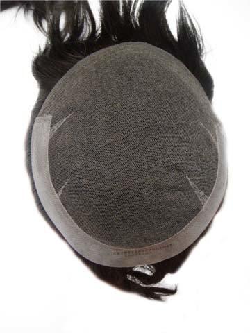 Longueur Système de cheveux personnalisé Base de dentelle Cheveux personnalisés Toupee Noir