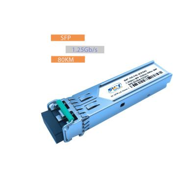 1.25G 1000BASE-ZX SFP Module optique 80KM Transcepteur SFP double LC pour le transfert de données