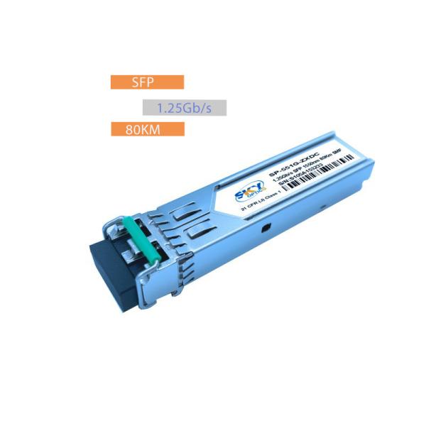1.25G 1000BASE-ZX SFP Module optique 80KM Transcepteur SFP double LC pour le transfert de données