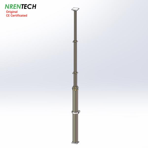 18m-400kg heavy duty payloads non-lockable pneumatic telescopic mast poles