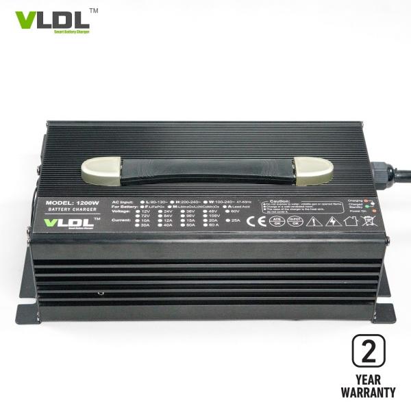 Automatic High Power 50A 36V Volt Battery Charger With Aluminum Case