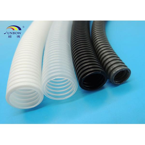 Ripple Flexible Corrugated Pipes / Wire Loom Corrugated Split Plastic Tube