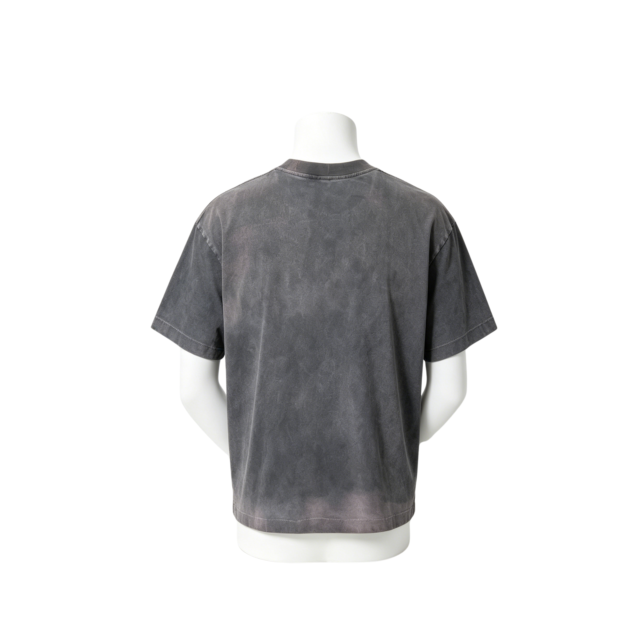260GSM Vintage Washed Tube Single Stitch Men’s Crew Neck T-Shirt, Loose Oversized Retro Short Sleeve Blank Tee for Bulk Wholesale