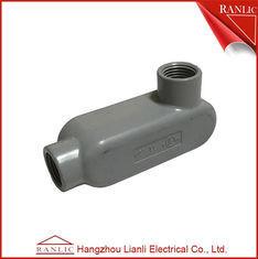 UL Standard PVC Coated Aluminum LL Conduit Body With Screws , Gray