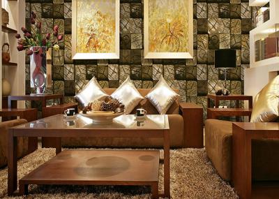 3D Wood Printing PVC Material Living Room Decoration Wallpaper For 0.53*10M