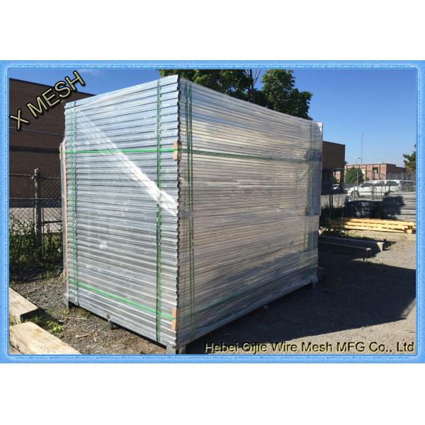 Покрытые ПВК портативные временные панели загородки металла с стальными ногами 6' кс 8' размер