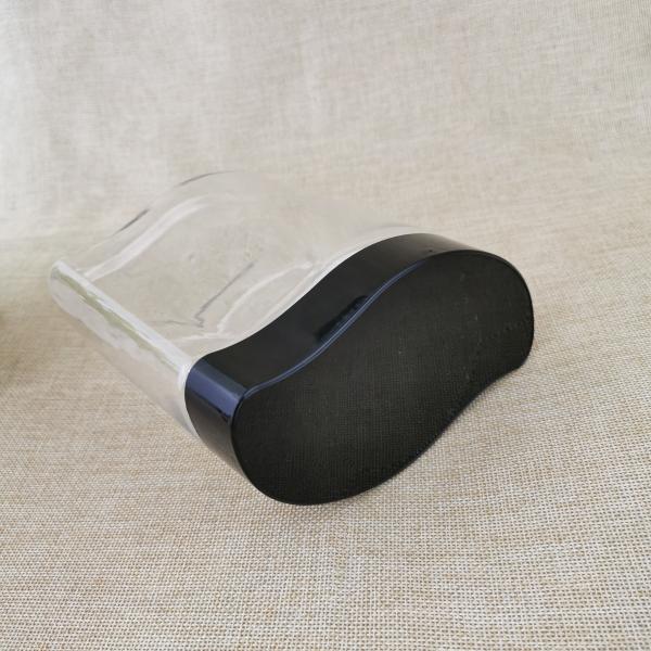 Leaf Shape 1200ml PET Plastic Screw Cap Jars For Candy Storage