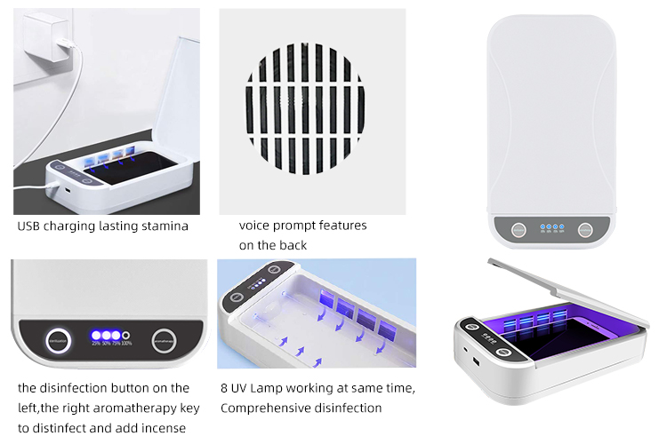 Wireless Charger Uv Light Sanitizer Box 2A Multi - Functional For Cell Phone