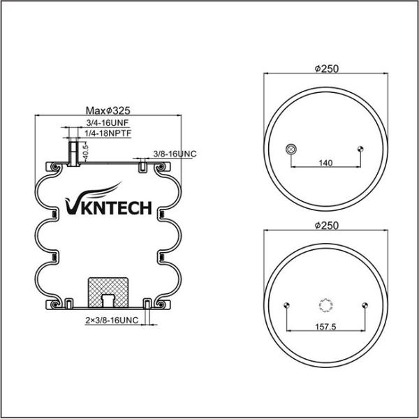 Тройные замысловатые варочные мешки весны Suspenion воздуха FT330-29 431 проветривают баллоны W01-358-8008 3B12-300 AS-0019