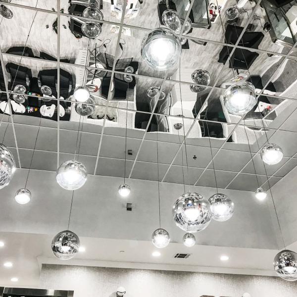 Decorative Mirror Finish Reflective Ceiling Tiles 595x595mm Aluminum