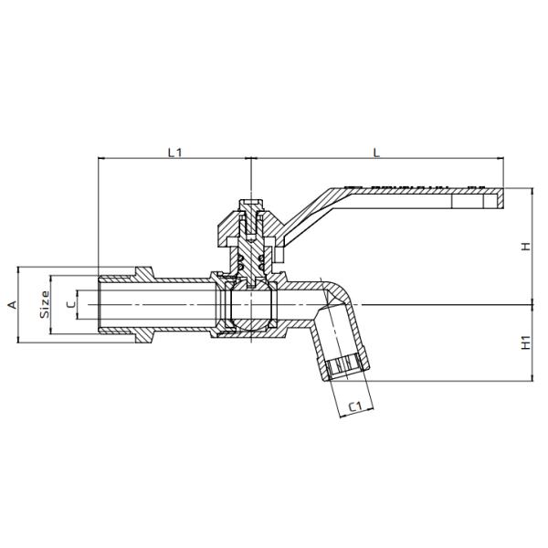 Double O Ring Stem 16 Bar Brass Bibcocks Lever Handle