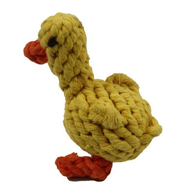 Brinquedos indestrutíveis do cão para a corda agressiva de Chewers que voa Duck Squeaky Interactive 14cm