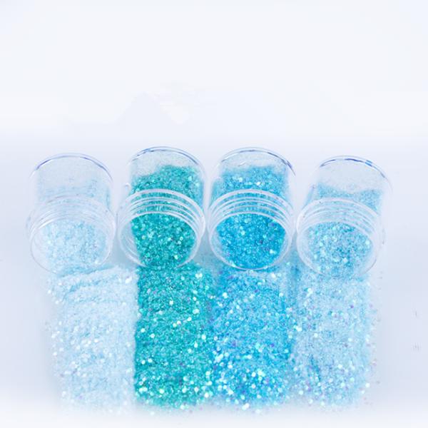 Mixes Popular Fashional Shining Romantic Color Compact Glitter Eye Shadow/Compact Powder for Excellent Nail Art Effect