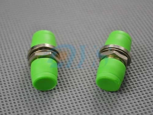 Green FC / APC Fiber Optic Adapter For Telecommunications With Ceramic Ferrule