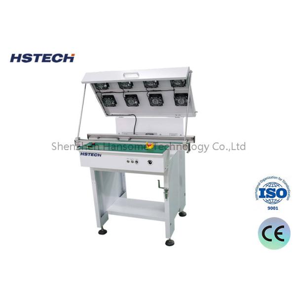 Smooth Running Anti Static Flat Belt SMT Cooling Conveyor With Cooling Fans And Towerlight