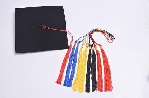 Delicate fluorescent multicolored fringe tassel trimming for graduation cap decoration