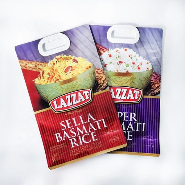 1kg 2kg 5kg 10 Kg Poly Bag , Flat Bottom Thailand Basmati Rice Packaging Bag