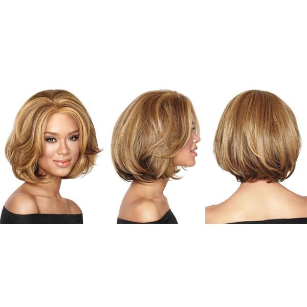 Synthetic 12 Inch Deep Blond American High Tmperature Synthetic Hair Wig