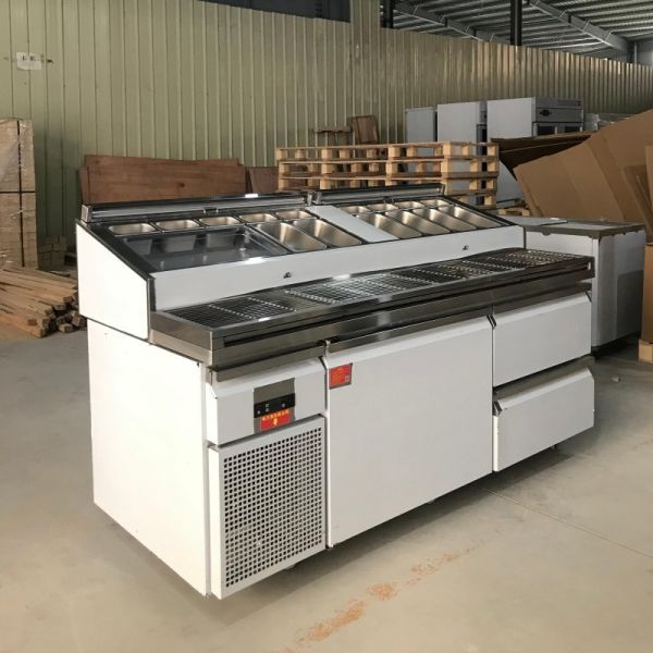 Double Door Refrigerated Pizza Working Table for Kitchen Equipment
