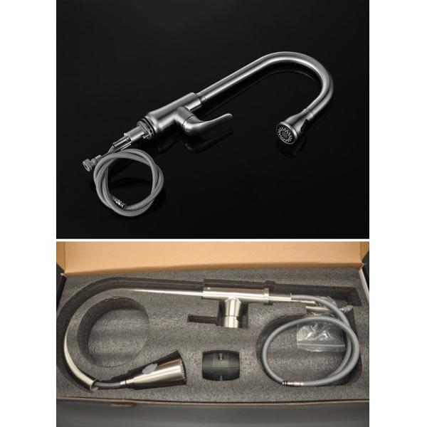 Thick Stainless Steel Kitchen Mixer Tap With Pull Out Spray