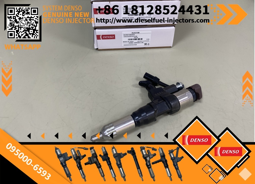 New Original Fuel Injector 095000-6593 23670-E0010 23670E0010 High-Speed Steel Engine Parts