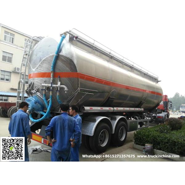 Aluminum Alloy  Wheat Flour Bulk Tanker with Tipping Hydraulic Cylinder (6000USG-10000USG ）whApp:+8615271357675