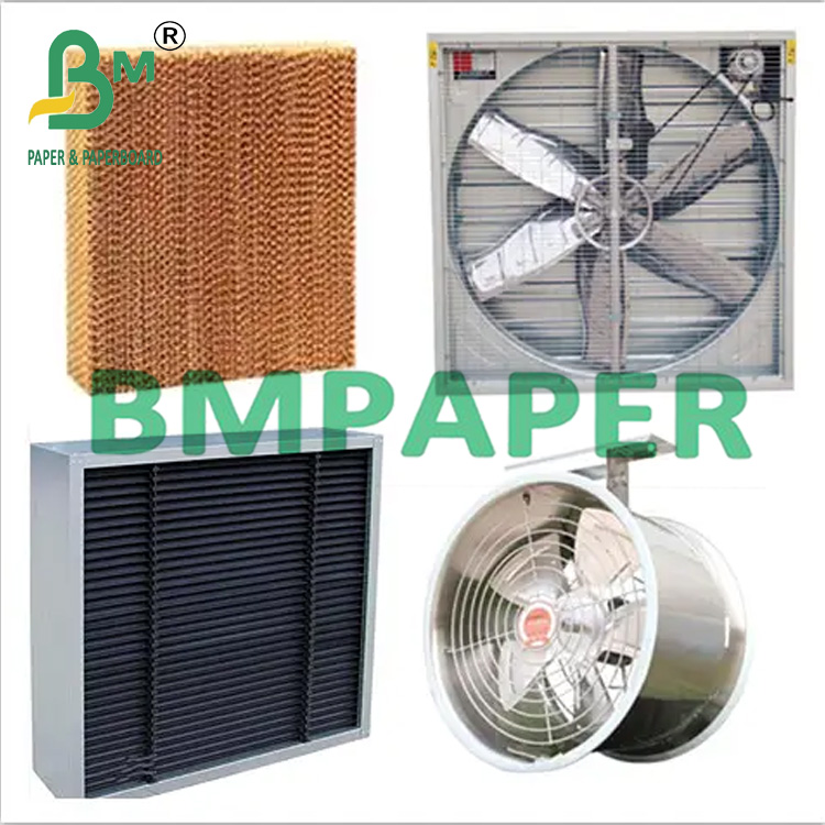 Wet Strength Cooling Pad Unbleached Brown Kraft Paper For Poultry Farm Бумага Брауна Kraft пусковой площадки влажной прочности охлаждая Unbleached для птицефермы