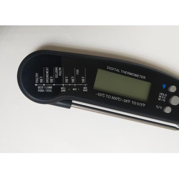 Stainless Steel Probe Foldable BBQ Meat Thermometer Waterproof IP67 FDA Standard