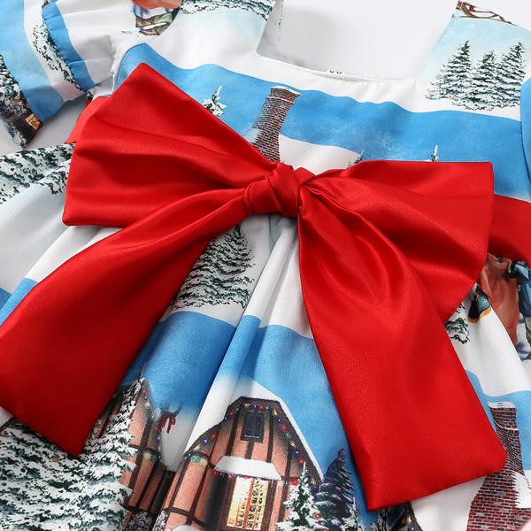 Petal Sleeve Children'S Dress Clothing Christmas Style