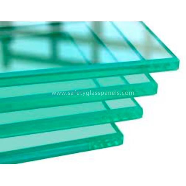 Green Interior Decorative Tempered Safety Glass , Large Tempered Glass Wall Panels