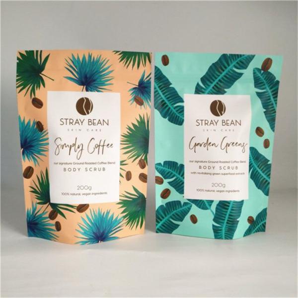200g customized airtightbody scrub instant coffee sachet biodegradable coffee/tea packaging bag