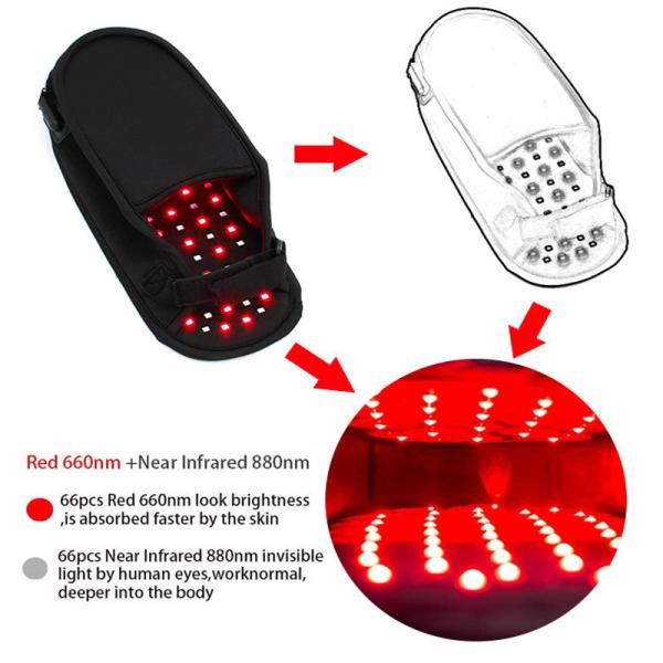 Pain Relief LED Light Therapy Device 880nm Red Light Therapy Slipper For Foot Toes