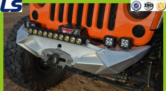 Jeep Wrangler JK Aggressive Black Front and Rear Steel Bumper